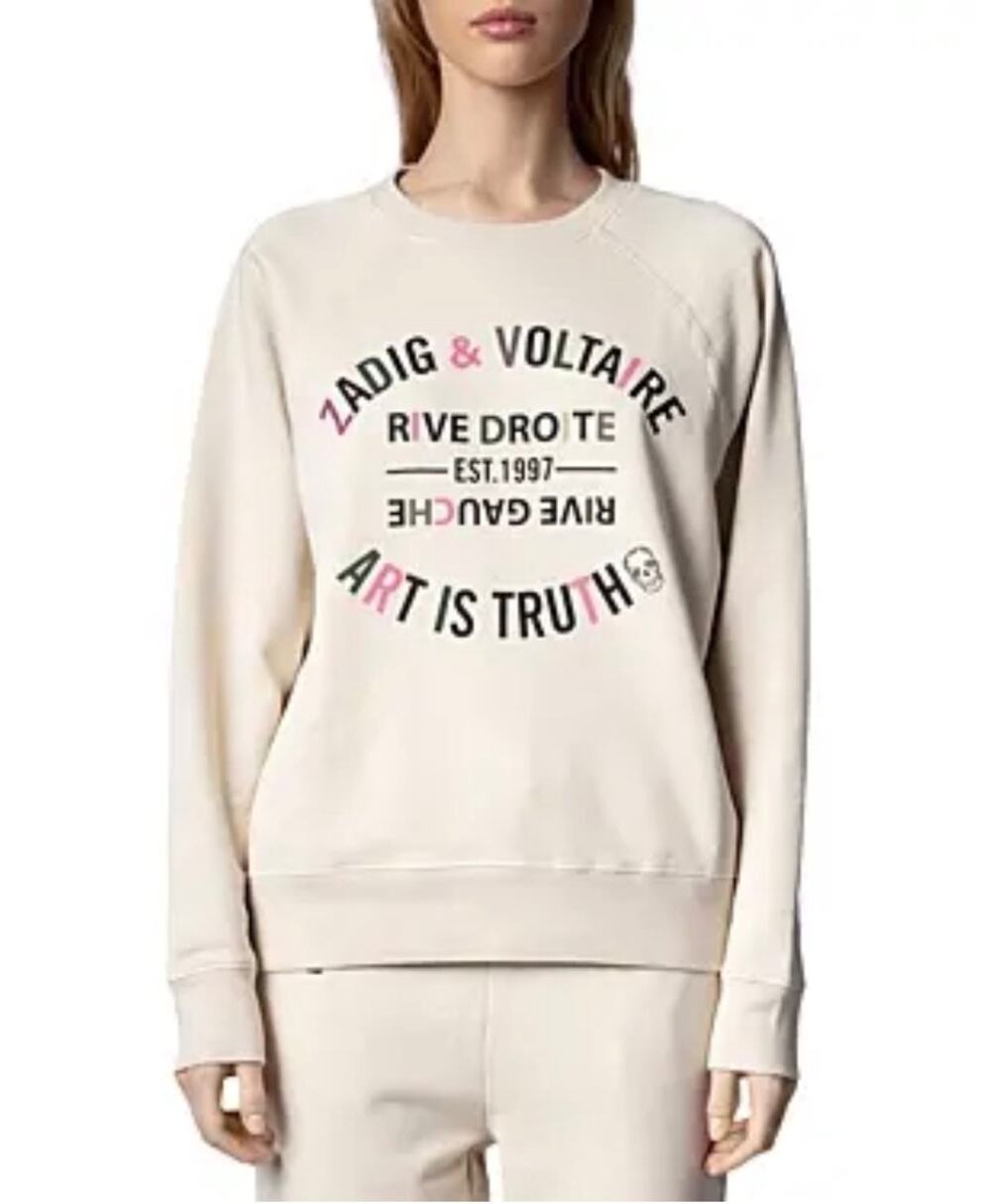 Zadig & Voltaire Sweatshirt 100% Cotton Upper Blason Brode Cotton size Small